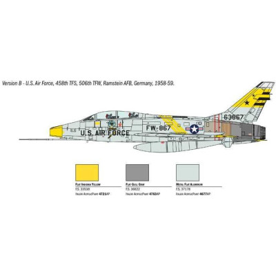 Model Kit letadlo 1398 - F-100F SUPER SABRE (1:72)
