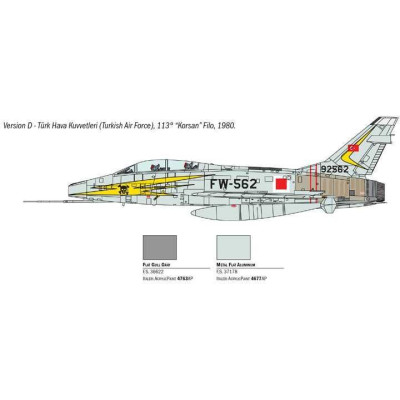 Model Kit letadlo 1398 - F-100F SUPER SABRE (1:72)
