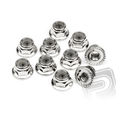 Matky kol M4 (stříbrné/10 ks)