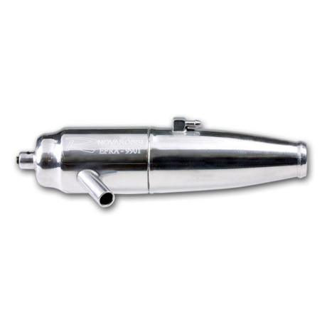 Leštený ladený výfuk, bez prstenca, 3 komory pre motory 3,5 cc / 4,66cc.
