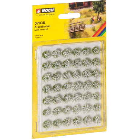 Trávne trsy "Kvitnúce", biele, 6mm