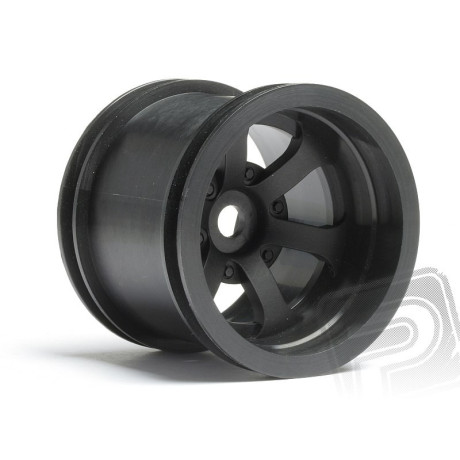 SCORCH 6-paprskové ráfky černé (55x50mm) (2,2in/55x50mm/2ks)