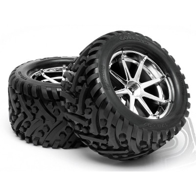 Nalepené GOLIATH gumy 178x97mm na BLAST chromových diskách