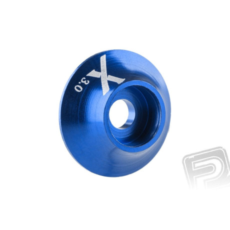 Kovová podložka s O-kroužkem (X logo) 3 mm, modrá, 10.ks