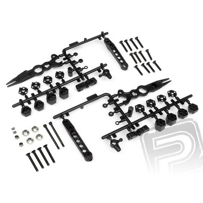 Přední držák karosérie + unašeče kol, sada