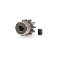 Traxxas fogaskerék 3,17 mm (1/8") tengelyhez 10 foggal és 32DP ( 0,8 mm ) fogazott modullal RC modellautókhoz. Szinterezett acélból készült. Csiga mellékelve.