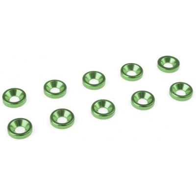 Podložka pre záp. skrutku M3 hliník zelená (10ks)