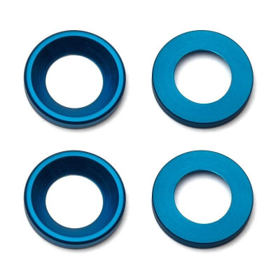 RC8B3 modré hliníkové podložky motoru, 4 ks.