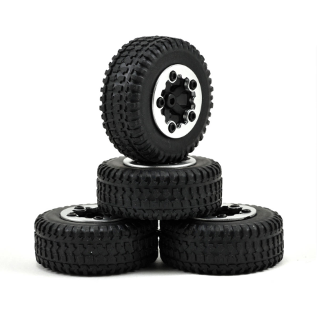 Micro Rally: set kolies tmavý chróm (4ks)