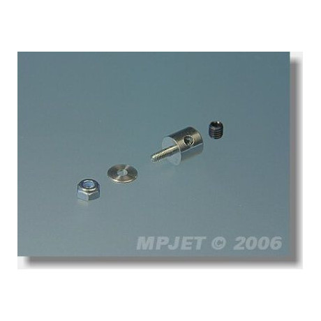 2763 Závitová koncovka táhla M2 pro páku tl.2 Mosaz 6ks