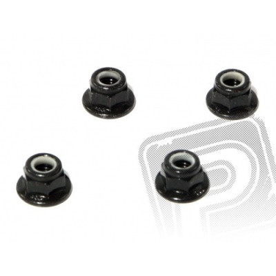 Samojistící matice, velkoplošná M5 (černá/4ks)