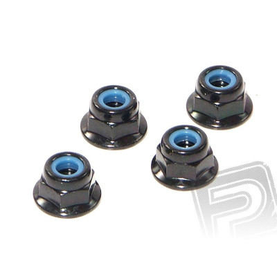 Samojistící matice, velkoplošná M4 (4 ks)