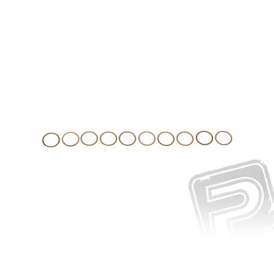 Podložka 10x12x0,1mm ,měďené (10ks.)