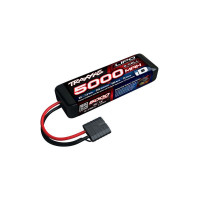 Traxxas LiPo akkumulátor, 2 cellás 7.4 V 5000 mAh az RC autómodellekhez. Méretek 24 x 43 x 137 mm, tömeg 281g. Az akkumulátor új Traxxas iD csatlakozóval van felszerelve.