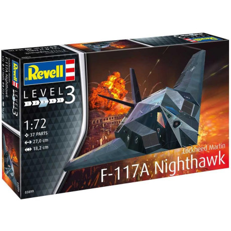 Plastic ModelKit letadlo 03899 - Lockheed Martin F-117A Nighthawk Stealth Fighter (1:72)