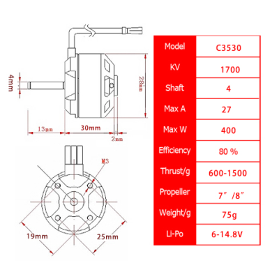 Aeolian Revolution - Brushless Motor 1700(kv) RPM/V