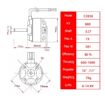 Aeolian Revolution - Brushless Motor 880(kv) RPM/V