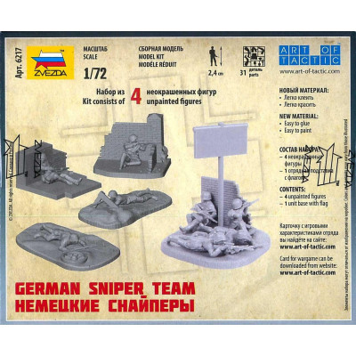 Model Kit figurky 6217 - German Sniper Team (1:72)