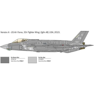 Model Kit letadlo 1409 - F-35 A LIGHTNING II CTOL version (1:72)