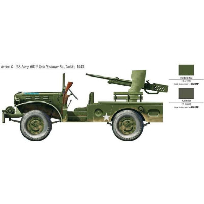 Model Kit military 6555 - M6 GUN MOTOR CARRIAGE WC-55 (1:35)