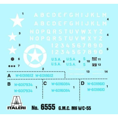 Model Kit military 6555 - M6 GUN MOTOR CARRIAGE WC-55 (1:35)