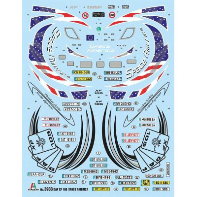 Model Kit truck 3933 - DAF XF105 Space America (1:24)