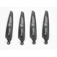 Balos hátrahajló műanyag légcsavar, üvegszállal merevített, méret és emelkedés 9/5 hüvelyk, 23/12,5 mm, furat 5,8 mm, súly 2,5 g.