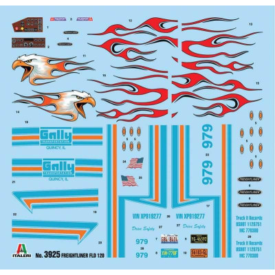 Model Kit truck 3925 - FREIGHTLINER FLD 120 SPECIAL (1:24)