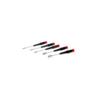 Metrikus csavarhúzó készlet anyaméretekkel: 4,0 mm, 5,0 mm, 5,5,0 mm, 7,0 mm és 8,0 mm. Ergonomikusan kialakított markolat, forgatható háttámlával, munkarész kopásálló króm-vanádium acélból. Szárhossz 76 mm.