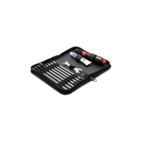 A Startup Tool Set for Proboats egy csavarhúzó készletet tartalmaz cserélhető tartozékokkal: Allen 1,5, 2, 2,5 és 3 mm, 4, 5,5, 7 és 8 mm-es foglalatok és Phillips csavarhúzók 0, 00 és 1. Továbbá egy fogantyú racsnival, 10 mm-es és 8 mm-es laposkulcsok és zsírzó Marine 8ccm.