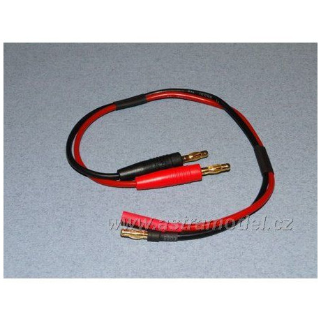 Nabíjecí kabel s banánky - 4mm (F+)(M-)