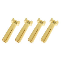 Csatlakozó aranyozott, 4,0 mm-es, 90°-os, forrasztható, hím (4 db).