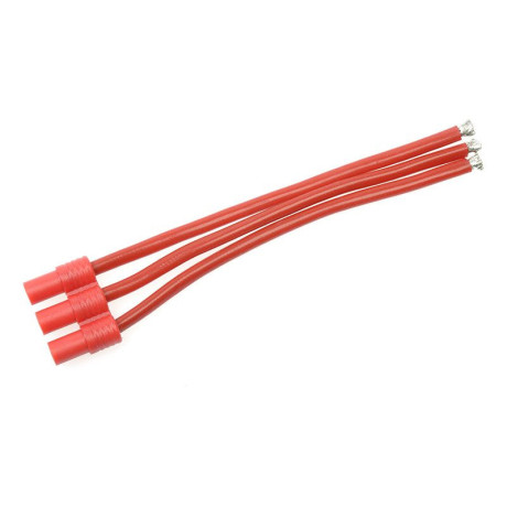 Konektor zlacený 3.5mm 3-pin samec s kabelem 14AWG 10cm