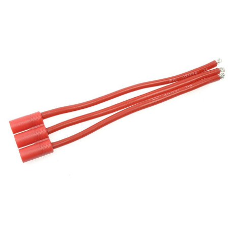 Konektor zlacený 3.5mm 3-pin samice s kabelem 14AWG 10cm