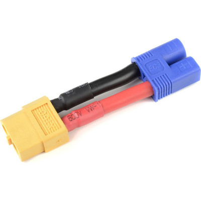 Konverzní kabel EC3 samice - XT-60 samec 12AWG