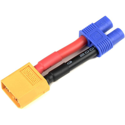 Konverzní kabel EC3 samec - XT-60 samice 12AWG