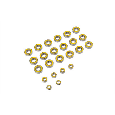 Ložiska s žlutou gum. prachovkou sada pro modely (KYOSHO/MUGEN/HYPER-7)