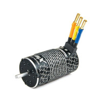 Arrma 4 pólusú kefe nélküli motor 1:8 méretarányú RC modellautókhoz. A motor 2050 rpm/V fordulatszámmal rendelkezik. A tengelyen egymással szemben két sodrótányér található.  