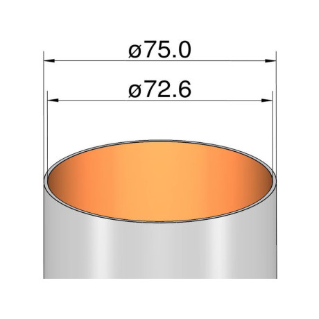 Klima Papírová trubka 75mm / 250mm