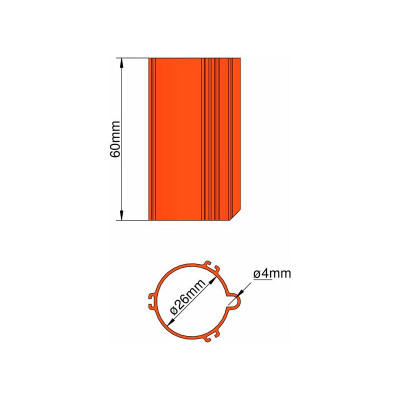Klima Základna 26mm 3-stabilizátory oranžová