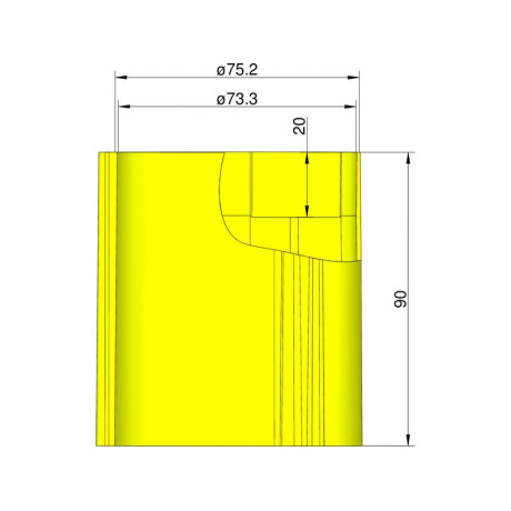 Klima Základna 75mm 3-stabilizátory žlutá
