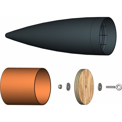 Klima Špice kompletní 75mm černá