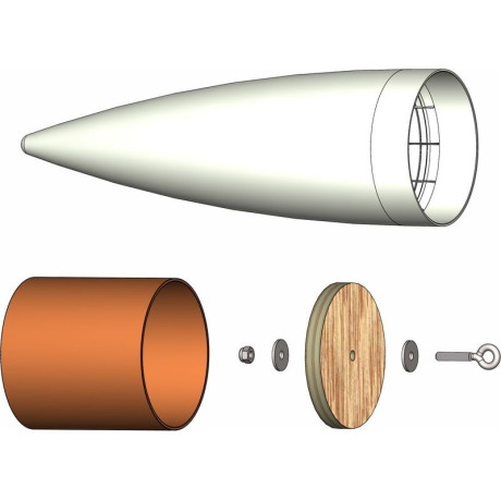 Klima Špice kompletní 75mm bílá