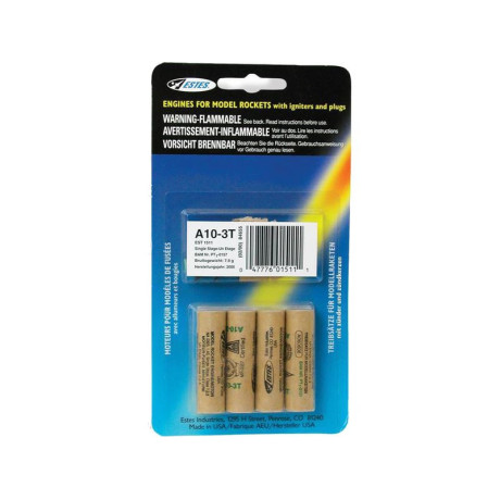 Estes raketový motor A10-3T (4ks)