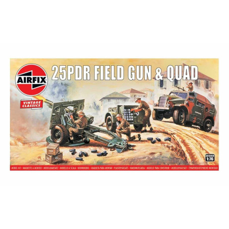 Classic Kit VINTAGE military A01305V - 25pdr  Field Gun & Quad (1:76)