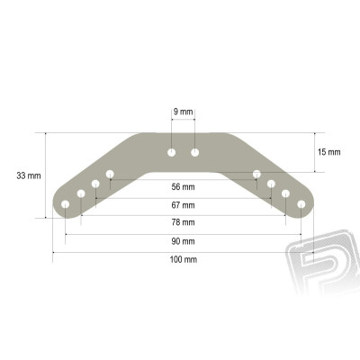 Páka na směrovku pro 30-50cc