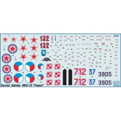 Model Kit letadlo 7317 - MIG-15 "Fagot" (1:72)