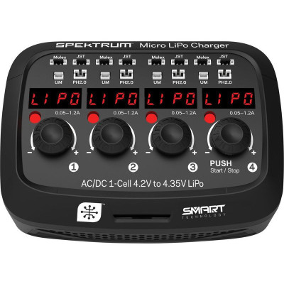 Spektrum Smart nabíječ Micro 4-port AC/DC 1S LiPo