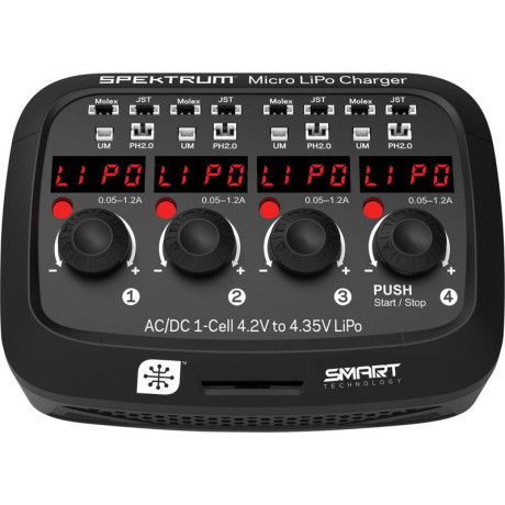 Spektrum Smart nabíječ Micro 4-port AC/DC 1S LiPo