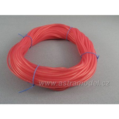 Silikonová hadička 2.4/5.5mm červená (50m)